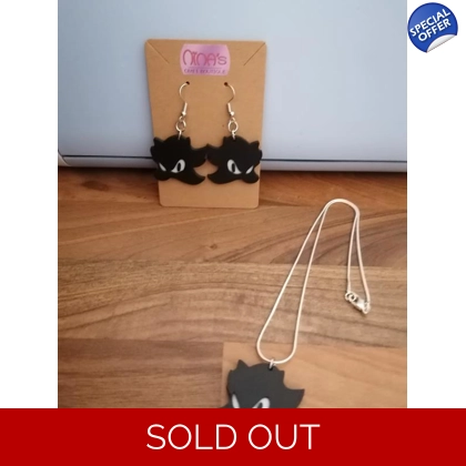 Sonic the Hedgehog ( Shadow ) Earrings & Necklace 3D Printed Set